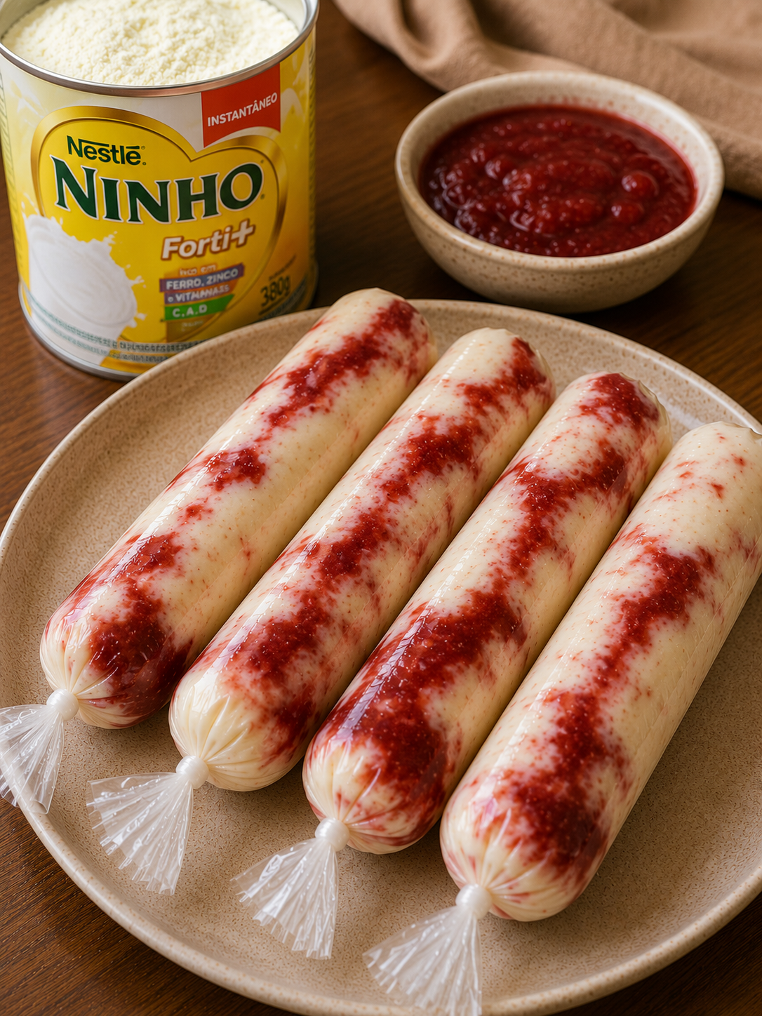 NINHO COM GELEIA DE MORANGO 